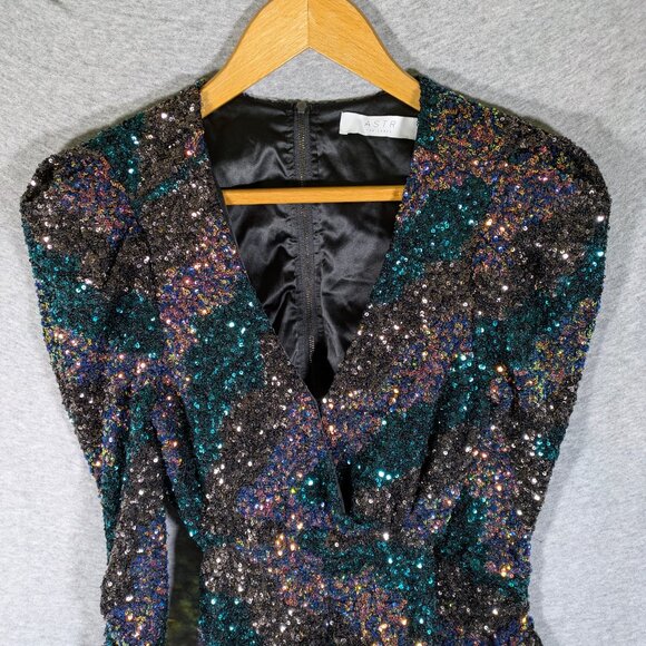 ASTR the Label Sunset Sequin Jayla Cocktail Dress - /Multi - M/ - Picture 9 of 12